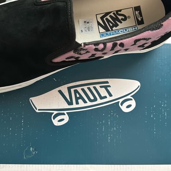 Vans Vault Animal Print Shoes, black suede, velvet leopard print combo, NIB Rare - Picture 16 of 16